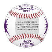 Lila, weiße, individuell anpassbare Baseballs, FAR Baseball (Vorderseite)