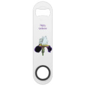 Lila-weiße Iris-Schnellflaschenöffner Speed Flaschenöffner (Vorderseite)