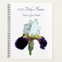 Lila-weiße Iris Tagesplaner