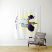 Lila-weiße Iris-Wandteppich Wandteppich (Beispiel)