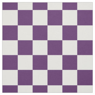 Lila-weiße karierte Schachbrett-Quadrat-Muster Stoff