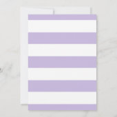 Lila Weiße Lilie Blume Brautparty Einladung (Rückseite)