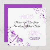 Lila Weiße Lippenblüte Einladung (Vorne/Hinten)