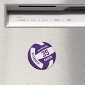 lila weiße Mannschaft färbt Jungs Volleyball Magnet (In Situ (Geschirrspüler))