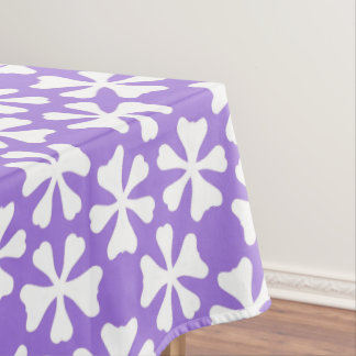 Lila-weiße moderne geometrische Blumengestaltung Tischdecke