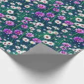 Lila-weiße Molsenmuster Geschenkpapier (Ecke)