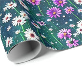 Lila-weiße Molsenmuster Geschenkpapier (Rolleneckpunkt)