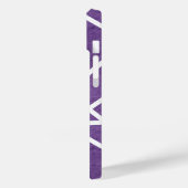 Lila-weiße Mosaikmuster Case-Mate iPhone Hülle (Rückseite / Links)