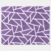 Lila-weiße Mosaikmuster Fleecedecke (Vorderseite (Horizontal))
