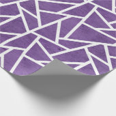 Lila-weiße Mosaikmuster Geschenkpapier (Ecke)