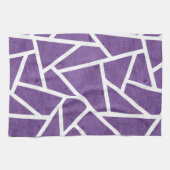 Lila-weiße Mosaikmuster Geschirrtuch (Horizontal)