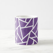 Lila-weiße Mosaikmuster Kaffeetasse (Mittel)