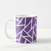 Lila-weiße Mosaikmuster Kaffeetasse (Links)
