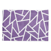 Lila-weiße Mosaikmuster Kissenbezug (Rückseite)