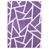 Lila-weiße Mosaikmuster Klemmbrett (Rückseite)