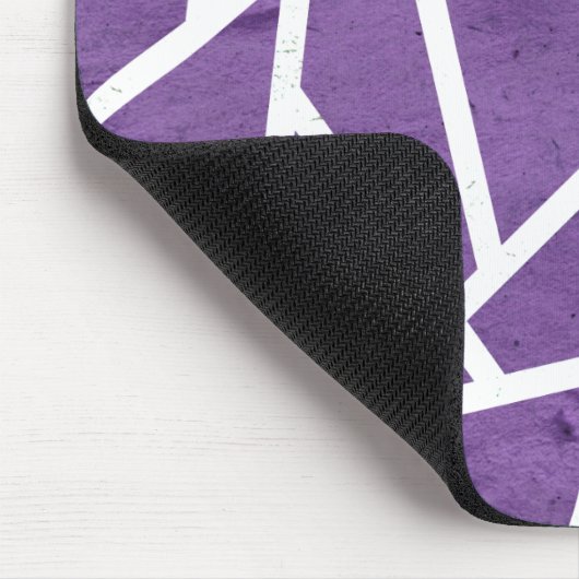 Lila-weiße Mosaikmuster Mousepad (Ecke)