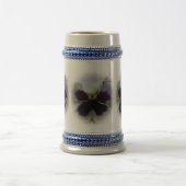Lila-weiße Panik Bierglas (Mittel)