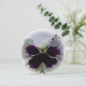 Lila-weiße Panik Einladung (Stehend Vorderseite)