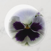 Lila-weiße Panik Einladung (Vorne/Hinten)