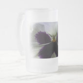 Lila-weiße Panik Mattglas Bierglas (Vorderseite Links)