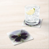 Lila-weiße Panik Rechteckiger Pappuntersetzer (Vor Ort)