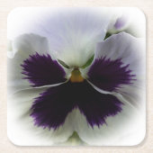 Lila-weiße Panik Rechteckiger Pappuntersetzer (Vorderseite)