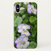 lila-weiße Pansy-Pflanze Case-Mate iPhone Hülle (Rückseite)