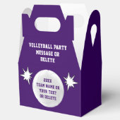 Lila, weiße Personalisierte, Volleyball Gefälligke Geschenkschachtel (Geöffnet)
