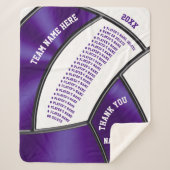 Lila, weiße Personalisierte Volleyballtrainingsges Sherpadecke (Vorderseite)