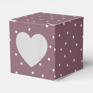 Lila weiße Punkte klassische romantische Hochzeit Geschenkschachtel