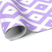 Lila-weiße Rautenmuster Geschenkpapier (Rolleneckpunkt)