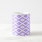 Lila-weiße Rautenmuster Kaffeetasse (Mittel)