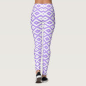 Lila-weiße Rautenmuster Leggings (Rückseite)