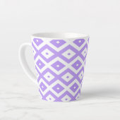 Lila-weiße Rautenmuster Milchtasse (Linke Ecke)