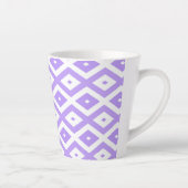 Lila-weiße Rautenmuster Milchtasse (Rechts)