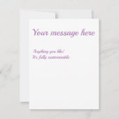 Lila-weiße Rautenmuster RSVP Karte (Rückseite)