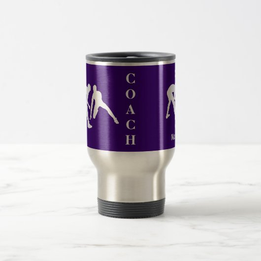 Lila, weiße reisebecher (Mittel)