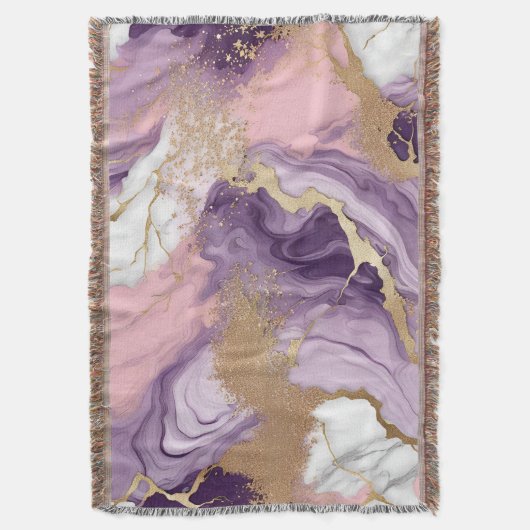 Lila, weiße, rosa goldene Marmorplatte Decke (Vorderseite Vertikal)
