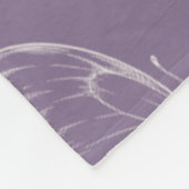 Lila Weiße Schmetterlinge   Fleecedecke (Ecke)