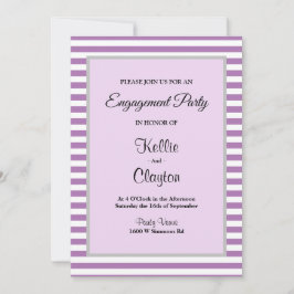 Lila/weiße Streifen Gerahmte Vertragspartei Einladung