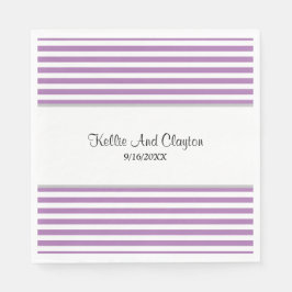 Lila/weiße Streifen Napkins Serviette