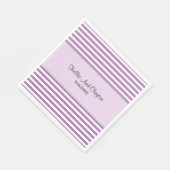 Lila/weiße Streifen Napkins Serviette (Ecke)