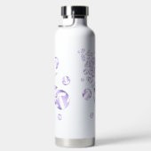 lila weiße Volleybälle und Sterne Trinkflasche (Rechts)