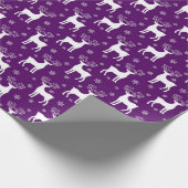 Lila-weiße Weihnachtsmuster Geschenkpapier (Ecke)