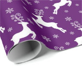 Lila-weiße Weihnachtsmuster Geschenkpapier (Rolleneckpunkt)