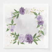 lila, weißer Blumenkranz Serviette (Vorderseite)