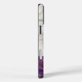 Lila weißer Blumenmarmor Case-Mate iPhone Hülle (Rückseite / Rechts)