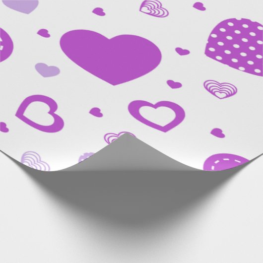 Lila weißer Hintergrund Geschenkpapier (Ecke)