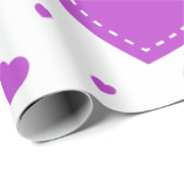 Lila weißer Hintergrund Geschenkpapier (Rolleneckpunkt)