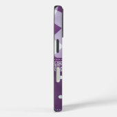 Lila weißer Karrer Polka Dock Damaskus Kunst Case-Mate iPhone Hülle (Rückseite / Rechts)